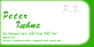 peter kuhne business card